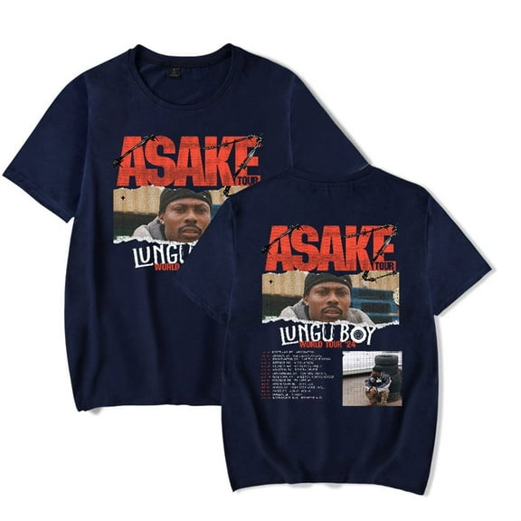 Asake Lungu Boy World Tour T-shirt Men Women Short Sleeve Streetwear Tee Shirt
