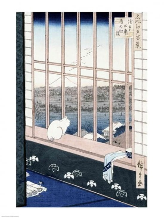 Asakusa Rice Fields Canvas Art - Utagawa Hiroshige (18 x 24)