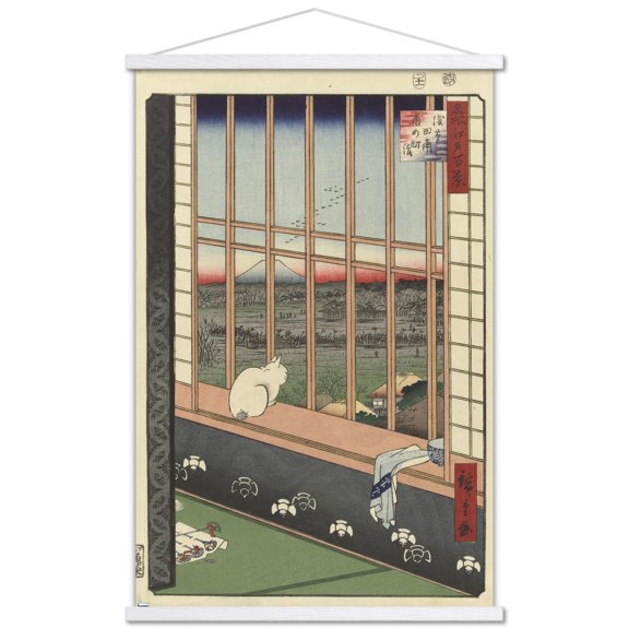Asakusa Ricefields - Torinomachi Wall Poster with Magnetic Frame, 22.375" x 34"