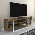 thumbnail image 1 of Asal 47" Modern Metal Wood TV Stand for 55 inch TV Oud Oak White, 1 of 5