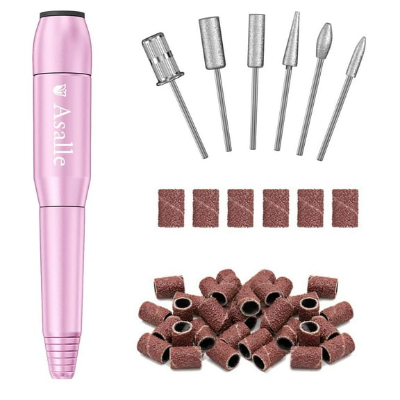 Asalle Electric Nail Drill for Acrylic Nails Professional Nail Drill Kit Manicure Pedicure Set