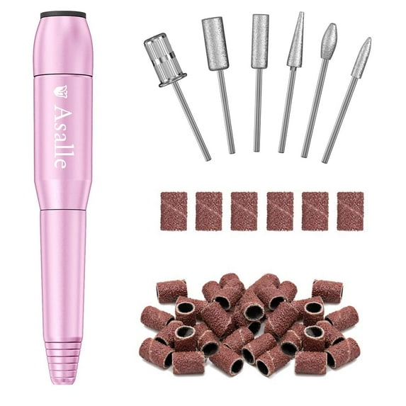 Asalle Electric Nail Drill for Acrylic Nails Professional Nail Drill Kit Manicure Pedicure Set