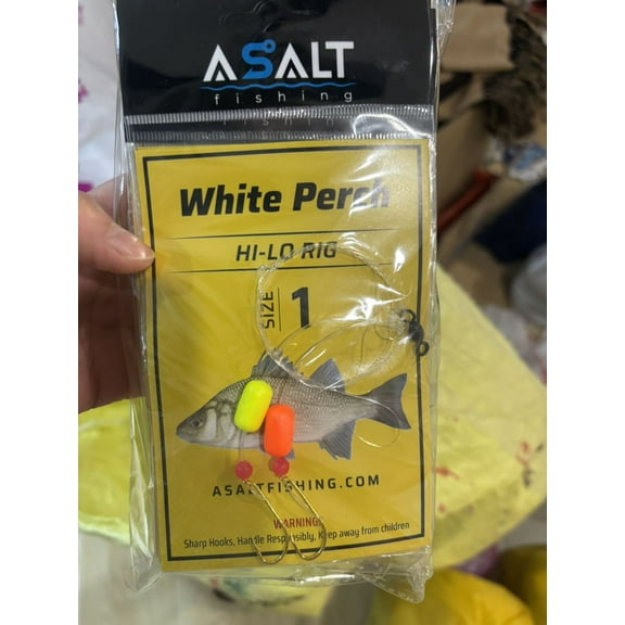 Asalt Fishing White Perch (Ocean Perch) Hi-Lo Fishing Rigs with Floats Size 1