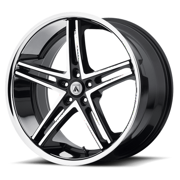 Asanti Black Abl-7 22X10 5X112 38Et 74.1Cb Machined Face With Ss Lip Wheel