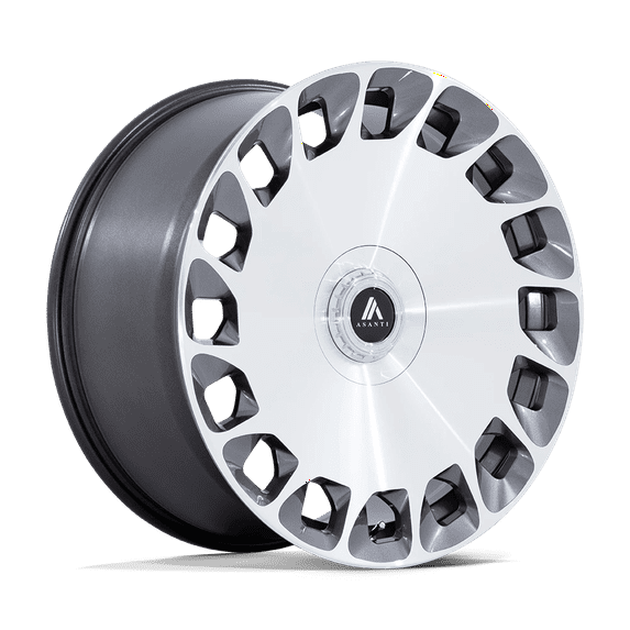 Asanti Black Cast Aluminum Wheel AB045 22x9 5x4.25/4.5 G-PLTNM-MACH 38mm, AB045AD22900138
