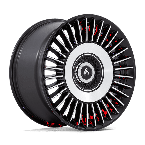 Asanti Black Cast Aluminum Wheel AB40 22x10.5 5x112/120 S-BLK BR-MCH-FC 38mm, AB040MD22055938