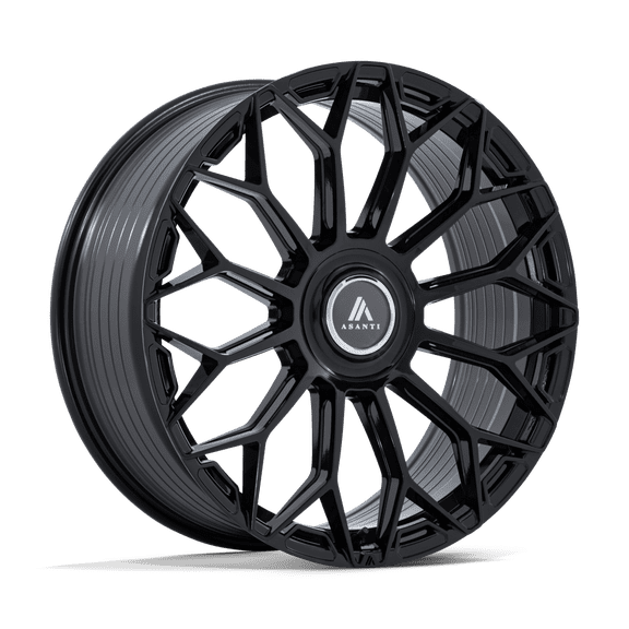 Asanti Black - Envoy - 22in, Flow Formed Aluminum, Gloss Black, 22X10, 6X5.5, 20mm, 194933432769, SAEJ2530