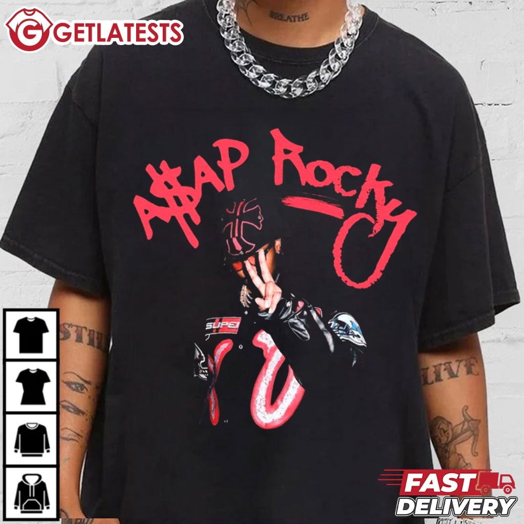 Asap Rocky Rare Concert Merch Hip Hop T-Shirt,Black Color,Size 3XL ...