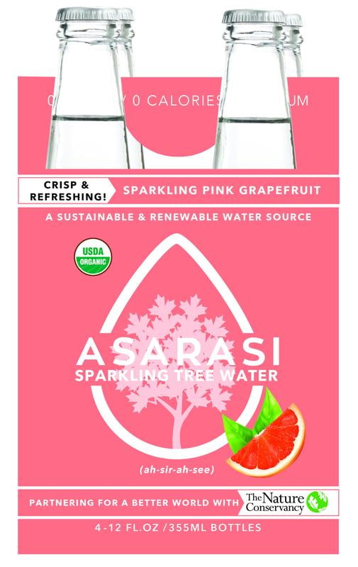 Asarasi Organic Sparkling Pink Grapefruit Tree Water