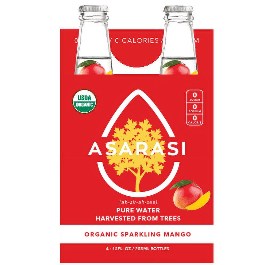 Asarasi Organic Sparkling Tree Water, Mango