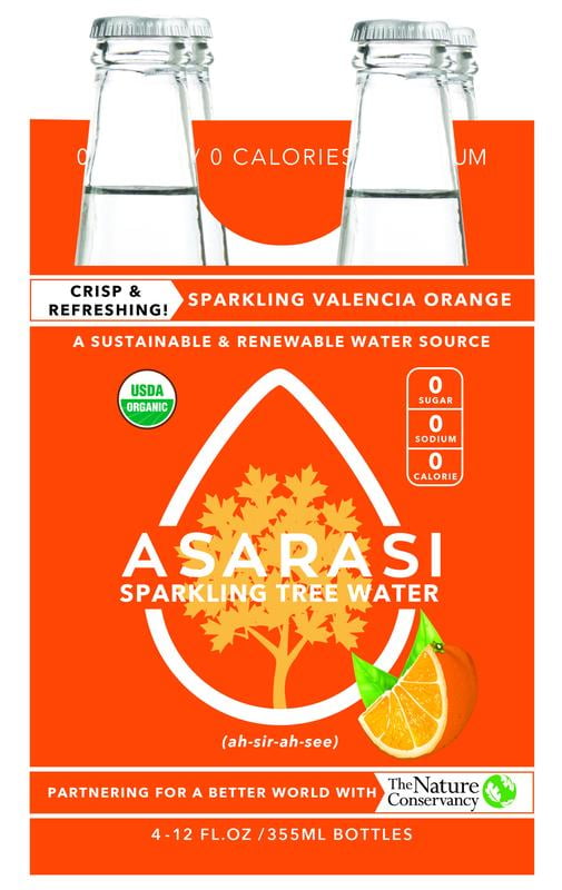 Asarasi Organic Sparkling Valencia Orange Tree Water