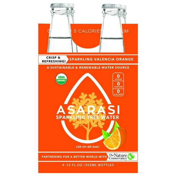 Asarasi Organic Sparkling Valencia Orange Tree Water