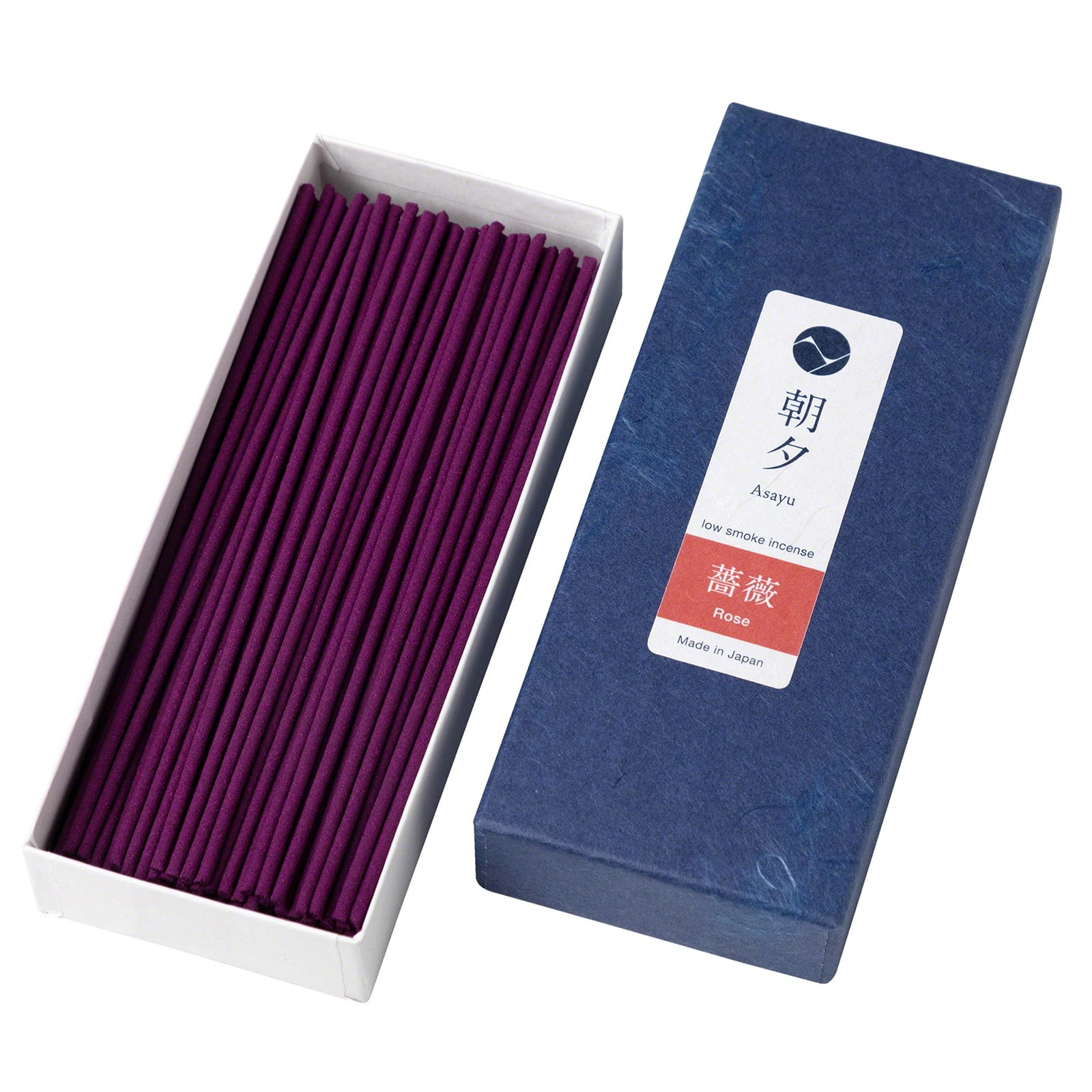 Asayu Japan Low Smoke Incense Sticks Rose Scent Made in Japan 1.41oz