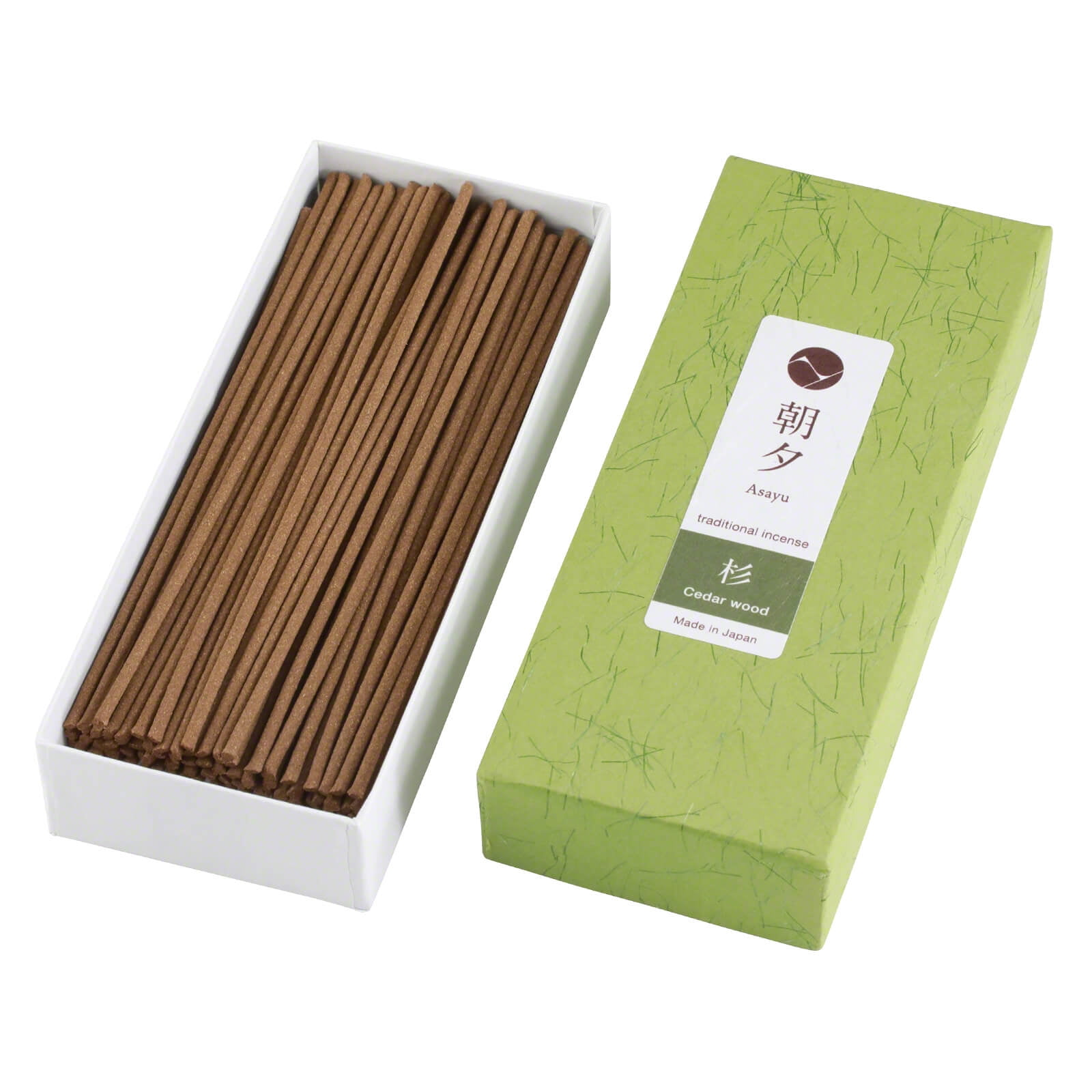 Asayu Japan Traditional Incense Japanese Cedar Wood Fragrance 1.41oz Made in Japan