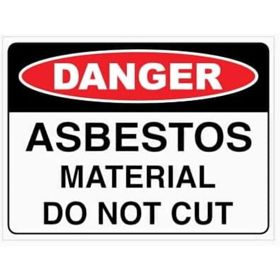 Asbestos Material DO NOT Cut Sign General Safetys Metal Tin Sign 8 x 12 inch For Home Wall Art Decor Metal Tin Sign