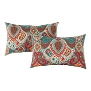 Timberland Floral 19 x 12 in. Outdoor Rectangle Throw Pillow (Set of 2) by Greendale Home Fashions