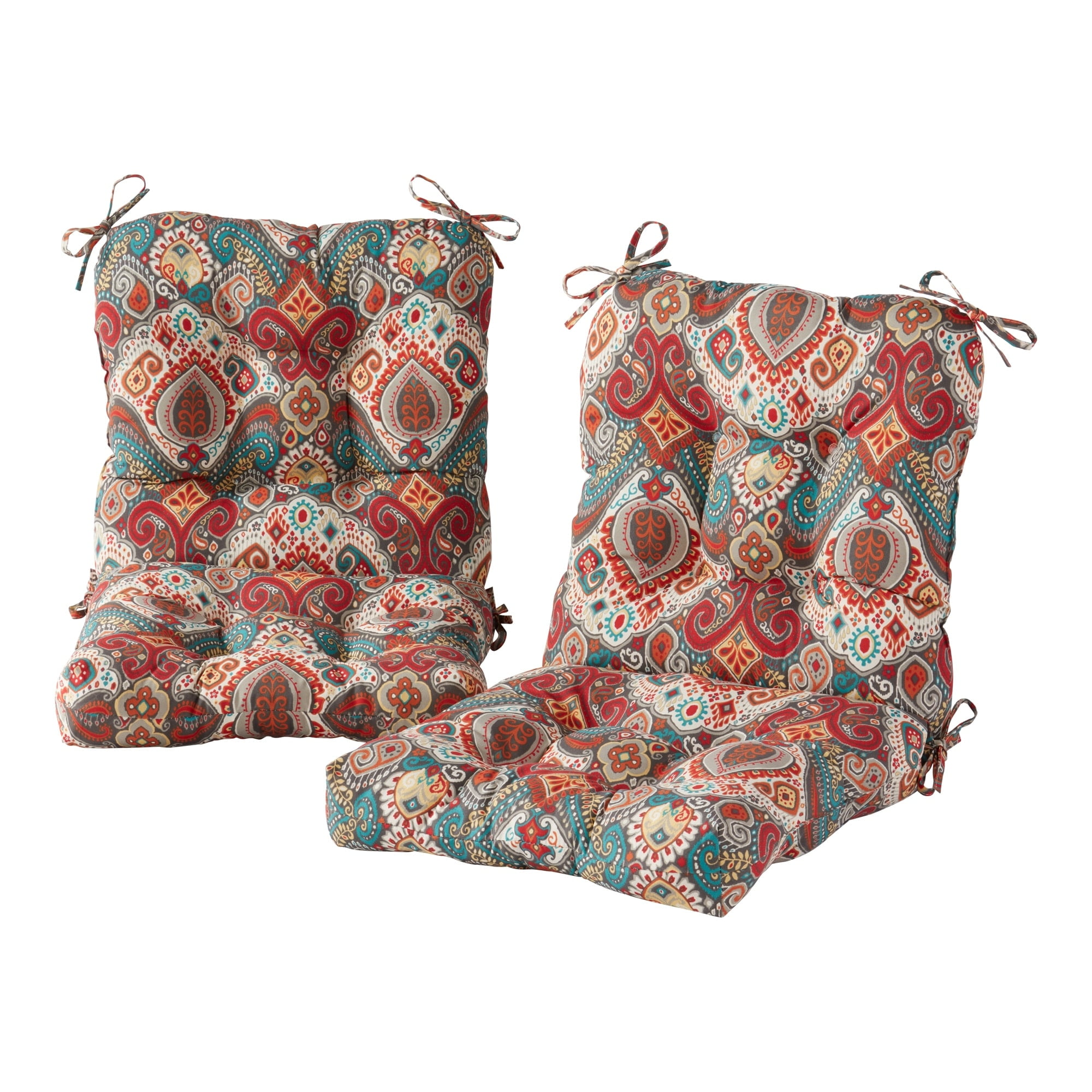 Greendale Home Fashions Outdoor Tufted 42'' x 21'' Chair Cushion, Set of 2, Asbury Park