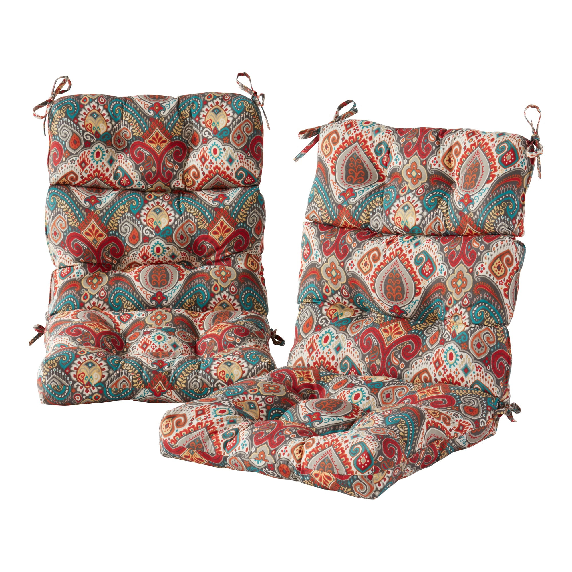 Asbury Park 44 x 22 in. Outdoor High Back Chair Cushion (2-Pack) by Greendale Home Fashions
