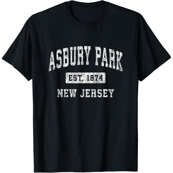Asbury Park New Jersey NJ Vintage Established Sports Design T-Shirt