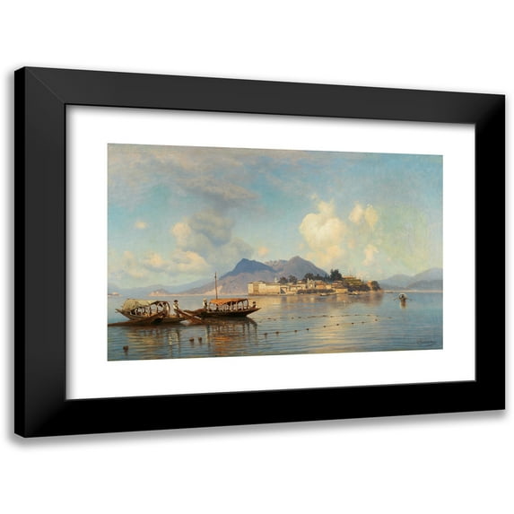 Ascan Lutteroth 18x13 Black Modern Framed Museum Art Print Titled - In View of Isola Bella on Lake Maggiore