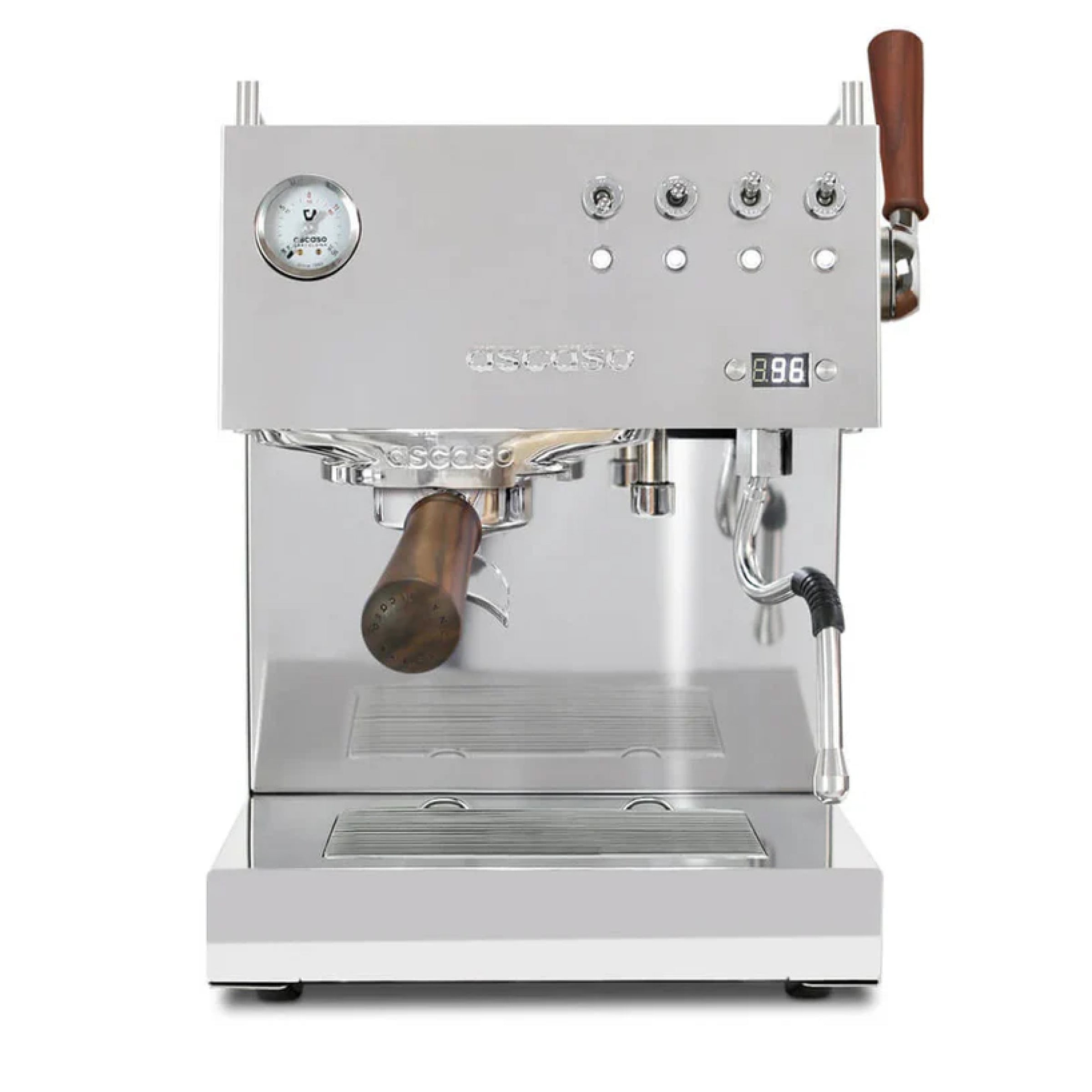 Ascaso Steel DUO PLUS Espresso Machine | PID | Programmable | Volumetric Controller | Dual Thermoblock | 120V | (Stainless Steel)