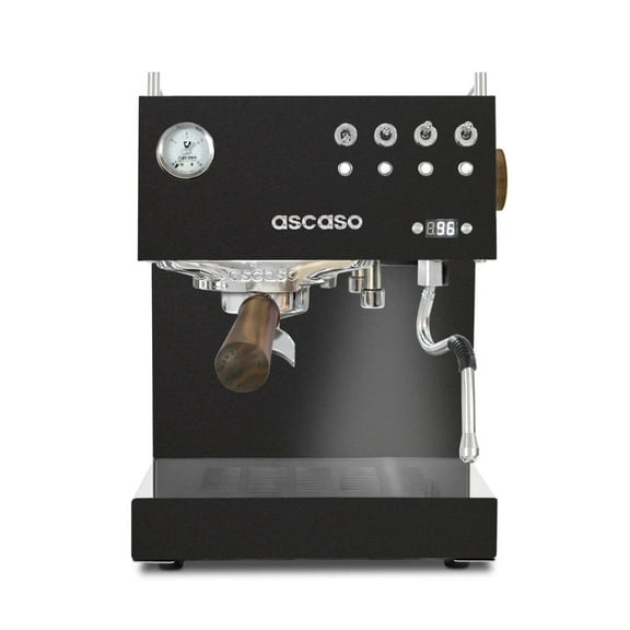 Ascaso Steel DUO PID, Programmable Espresso Machine w/ Volumetric Controls, Dual Thermoblock, 120V (Black)