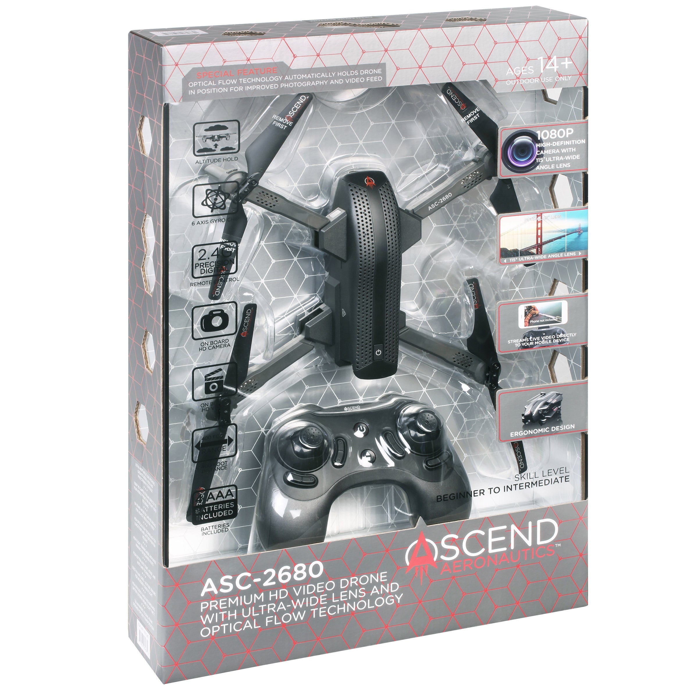 Ascend Aeronautics ASC2680 Premium HD Drone with UltraWide Camera