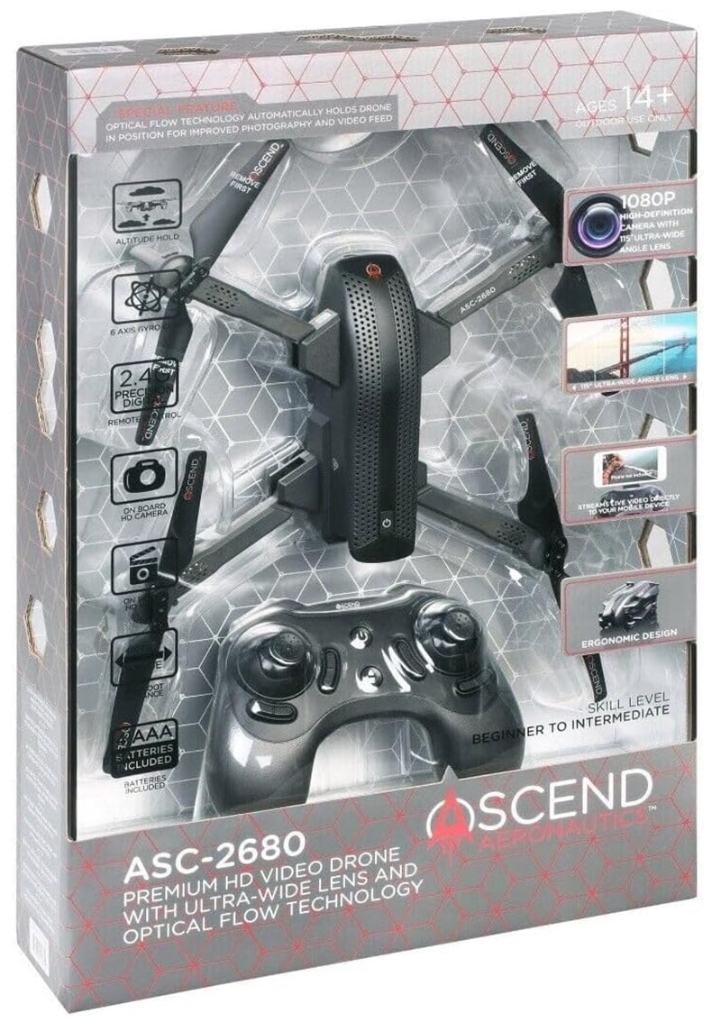 Ascend Aeronautics ASC2680 Premium HD Video Drone with UltraWide Lens