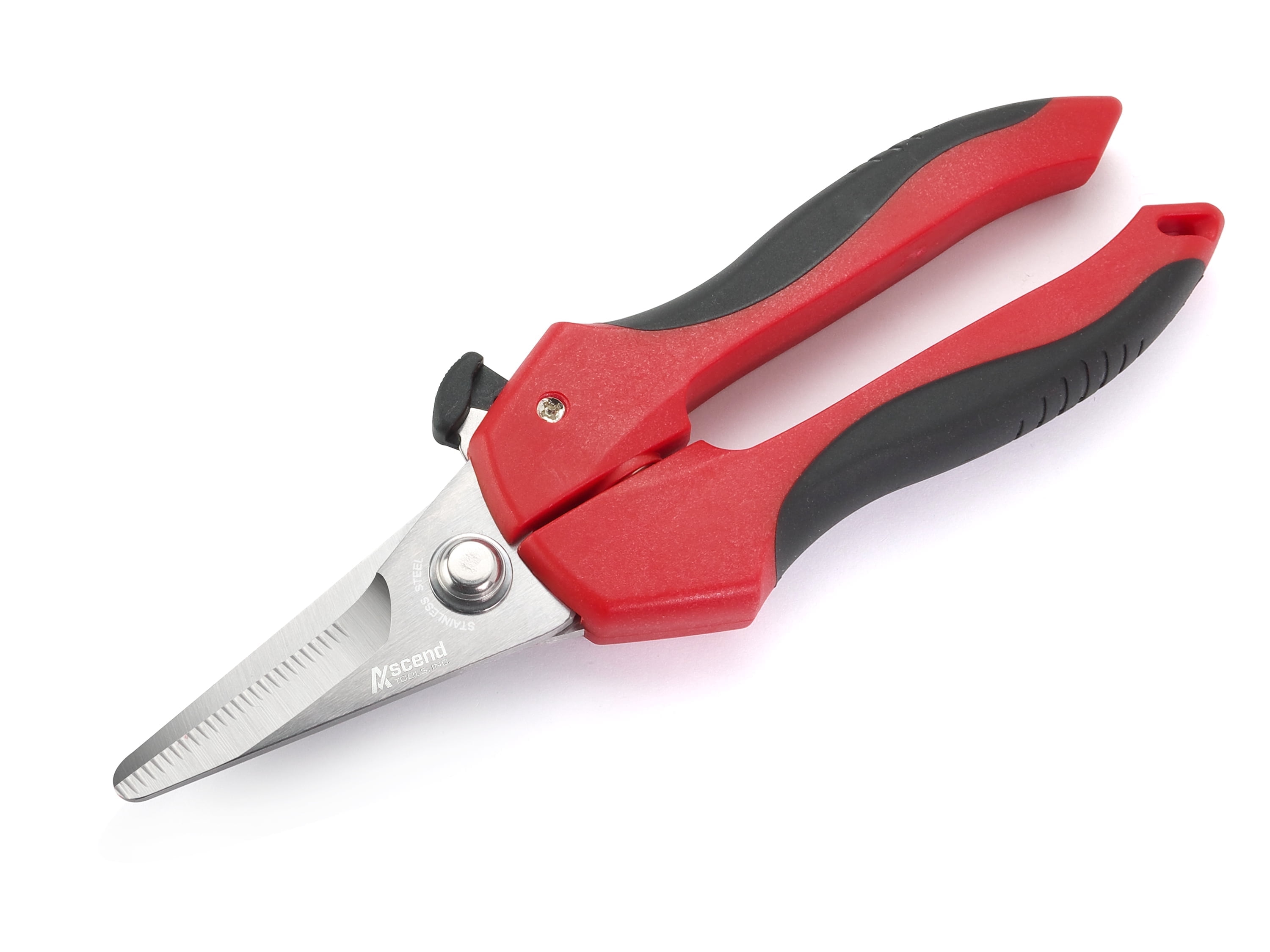 Ascend Tools 7-1/2 inch Medium Duty Professional Spring Loaded Multipurpose Straight Edge Shears
