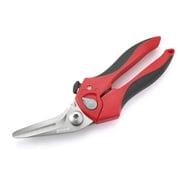 Ascend Tools 8 Inch Heavy Duty Offset Multipurpose Shears, Ergonomic Angled Blade Utility Cutter for Flooring, Carpet, Rubber, Vinyl, Insulation and Construction Materials