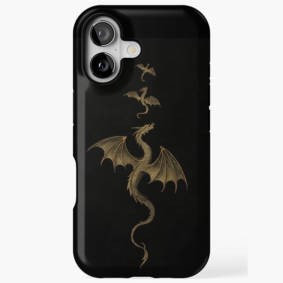 Ascending Dragons Fourth Wing Fantasy Art Case for iPhone 17 16 15 14 13 12 11 Pro Max