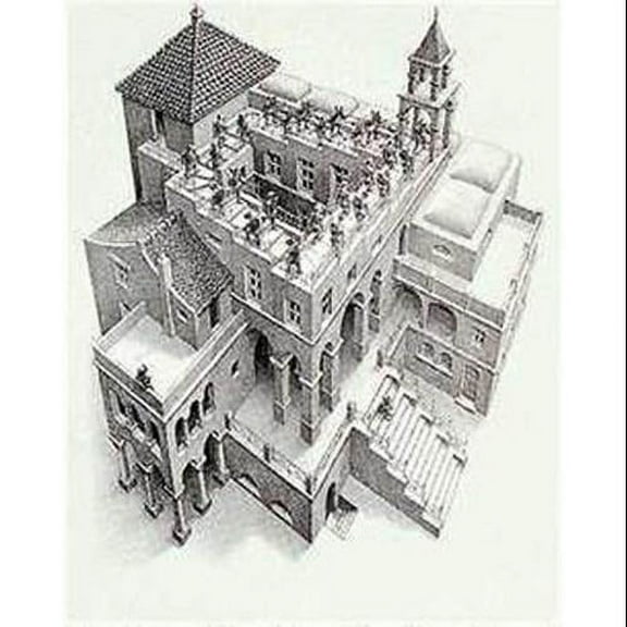 Ascending and Descending M.C. Escher Poster (22 x 26)