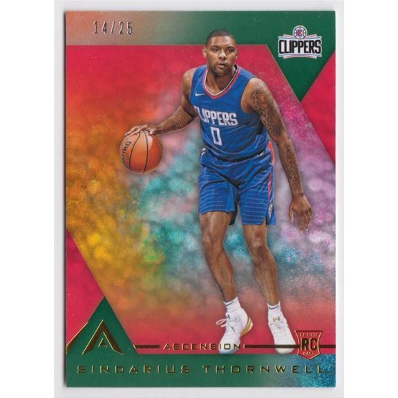 Ascension Base Rookie Green Sindarius Thornwell #117 Rookie Parallel Panini Un-graded Los Angeles Clippers NBA Basketball Trading Card
