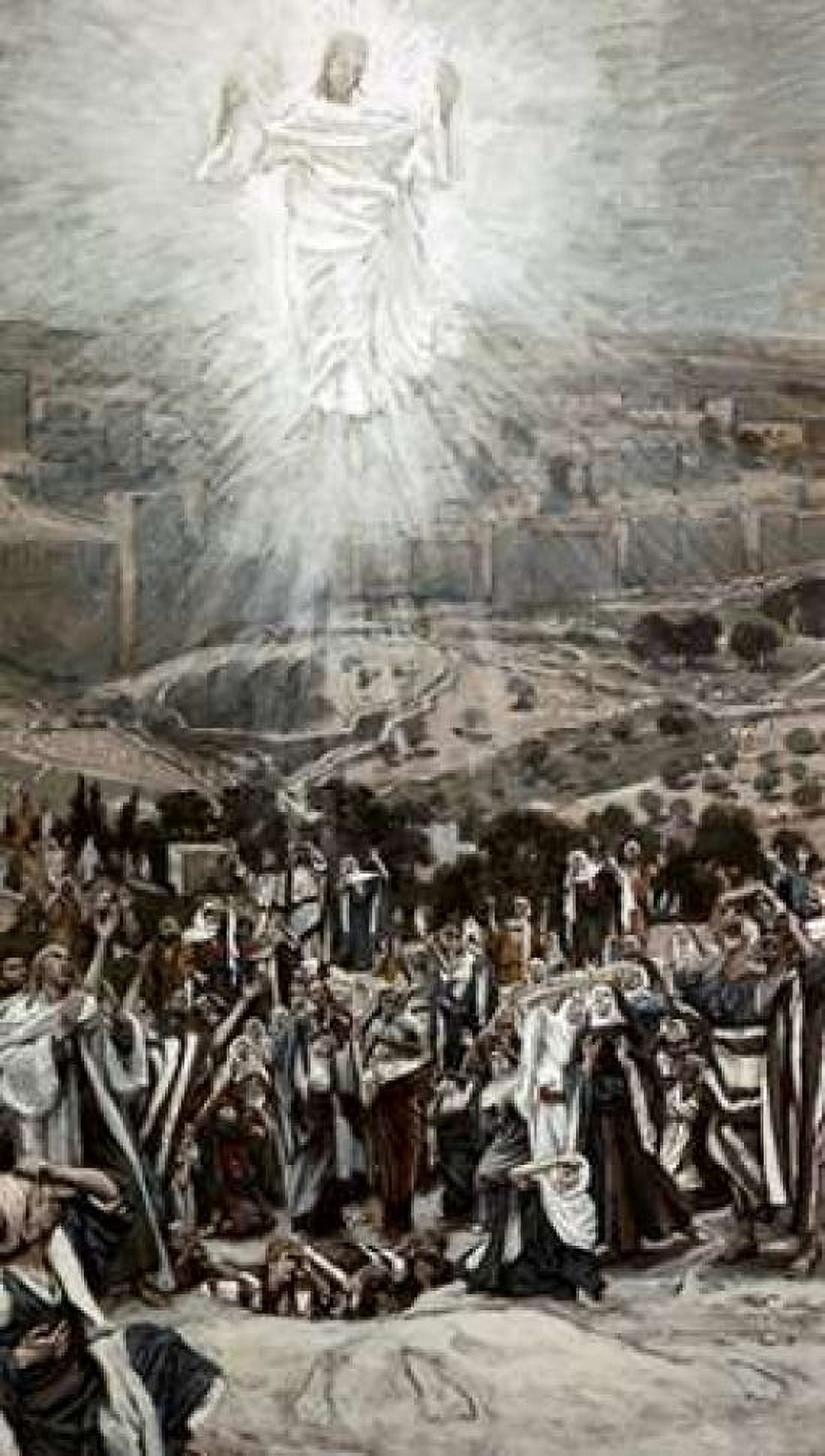 Ascension From The Mount of Olives Canvas Art - James Jacques Tissot (12 x 18)