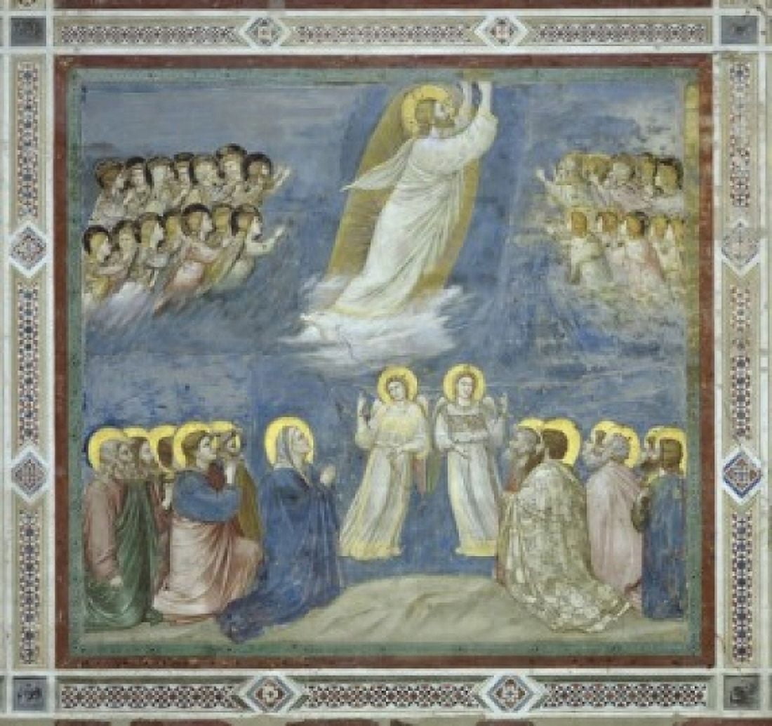 The Ascension  Giotto di Bondone (c 1266-1337 Florentine) Fresco   Arena Chapel Cappella degli Scrovegni Padua Canvas Art - Giotto di Bondone (24 x 36)