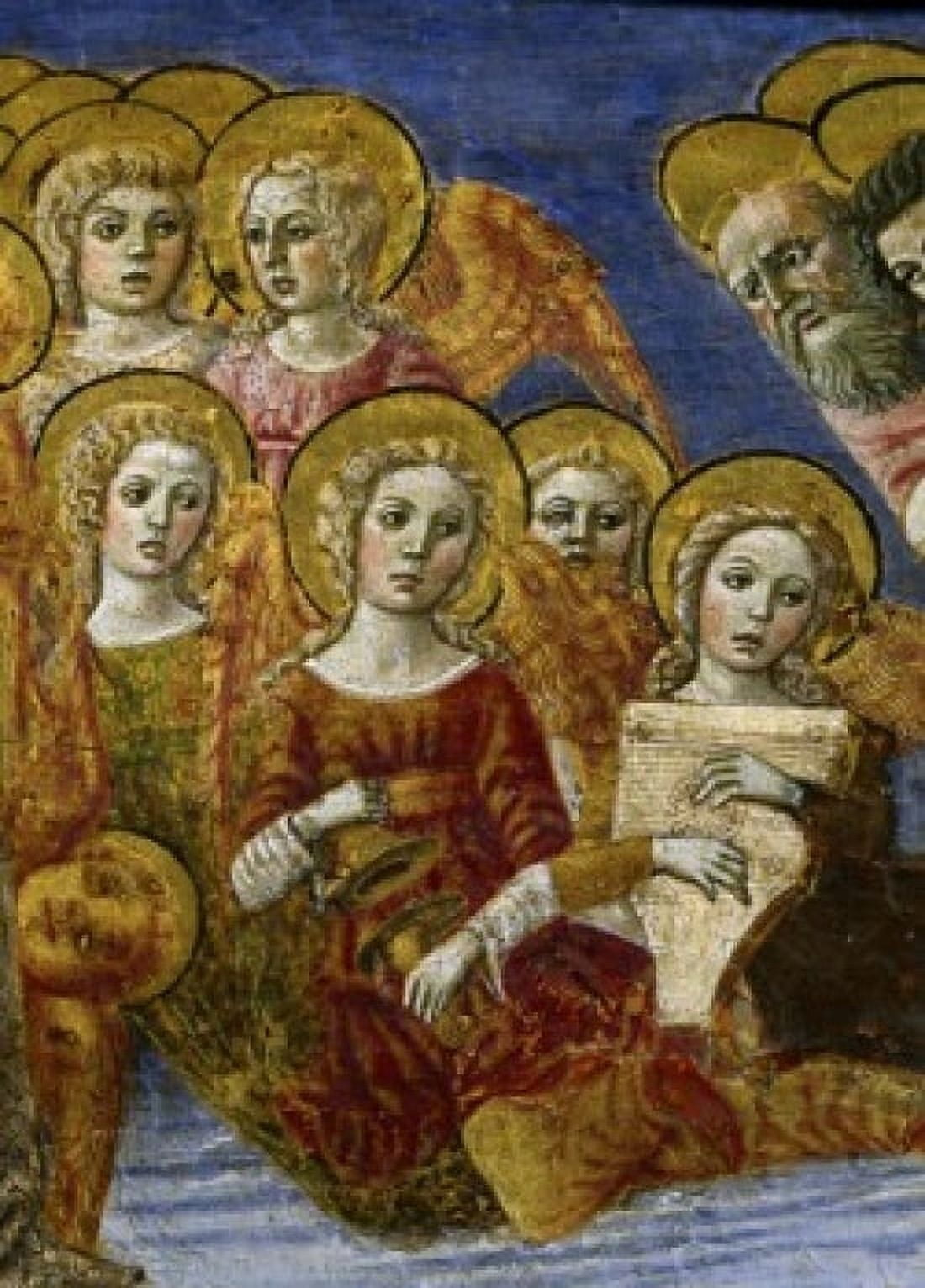 The Ascension (Predella Detail) Benvenuto di Giovanni (Guasta) (1436-1518 Italian) Tempera on Wood Panel Pinacoteca Volterra Italy Canvas Art - Benvenuto di Giovanni (24 x 36)