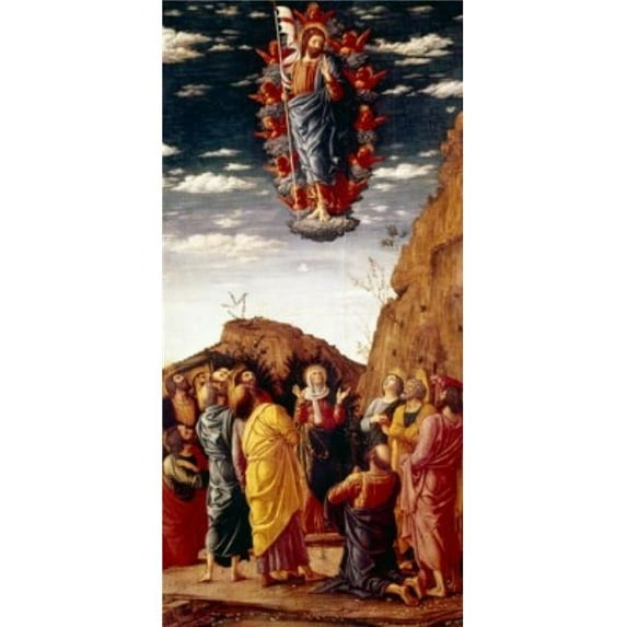 Ascension by Andrea Mantegna Tempera on Wood Panel C1431-1506 Italy Florence Galleria degli Uffizi 1464 Poster Print - 18 x 24 in.