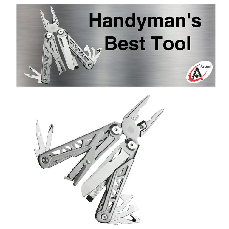 Ascent Handyman DIY Gift Tool Pliers 15 in 1 Multitool Gift Boxed