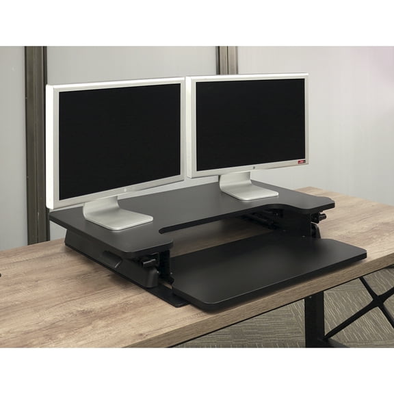 Ascent Multiposition Desktop Riser Black Laminate/Black Steel Frame