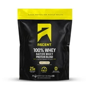 Ascent Native Fuel Whey Protein Isolate Powder, Vanilla Bean, 1 lb