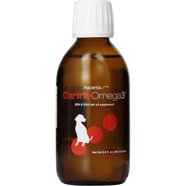 Ascenta Health Canine Liquid Omega 3 EPA/DHA Fish Oil Supplement Smokey Meat Flavor 1170mg