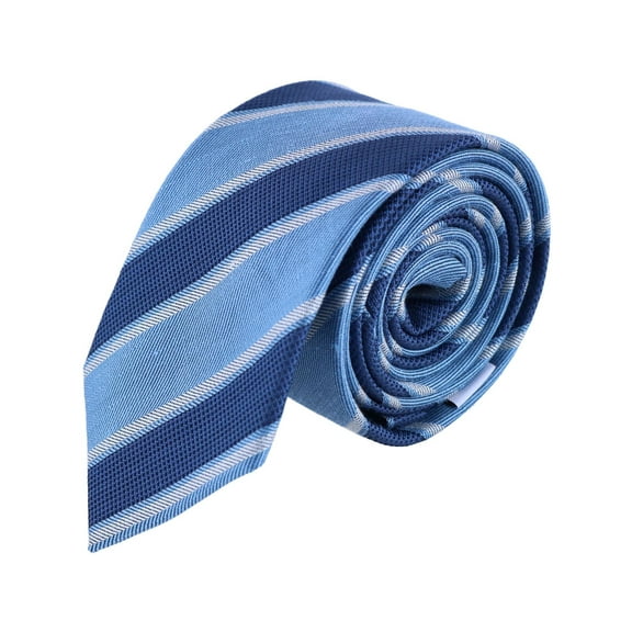 Ascentix  Blue and Silver Striped Necktie (Men)