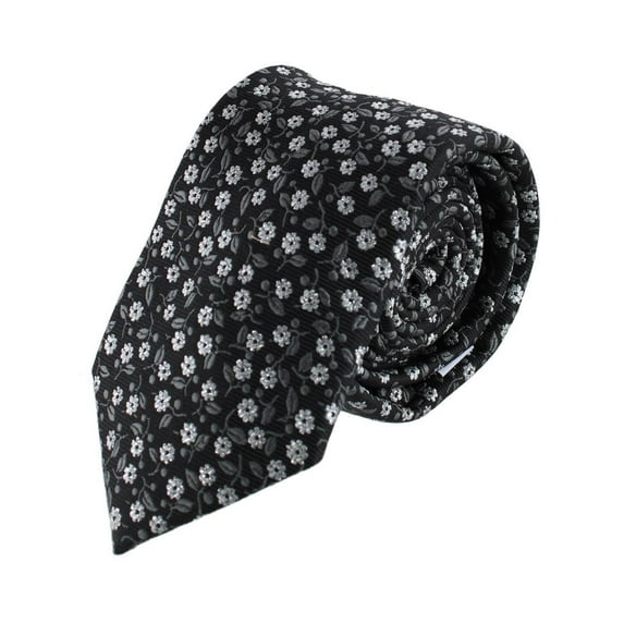 Ascentix Metallic Flowers and Leaves Necktie