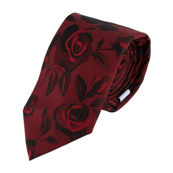 Ascentix Rose Print Tone on Tone Necktie