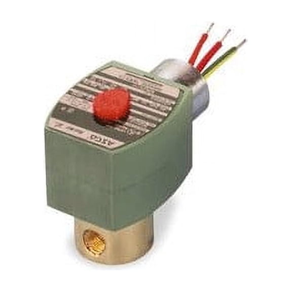 Asco 8262H202 120/60 110/50 Vac 1/4" Npt. 2-Way N.C. General Pur Hat Brass Solenoid Valve For Air