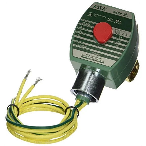 Asco RedHat 8262H202-24V 1/4" Normally Closed Solenoid Valve (24VDC), replacement for 8262G202-24V