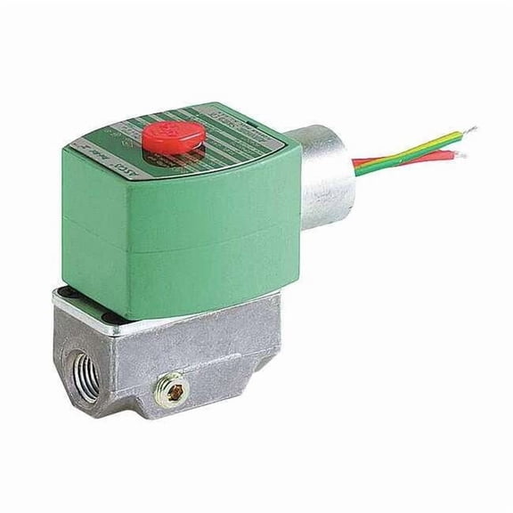 Solenoid Valve, 2-Way, 2-Position, Normally Closed, 3/8 in Pipe Size, 120V AC, Test Port, Aluminum