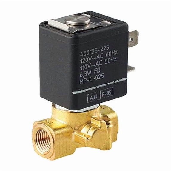 Asco Solenoid Valve,Brass,NC,Air, Inert Gas SC8256A002V