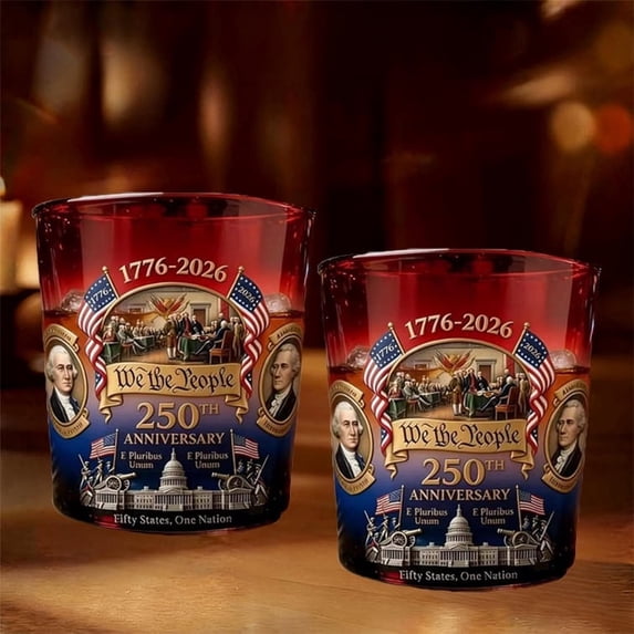 AsdQ 250 Anniversary Whiskey Bottle, 250th Anniversary Decanter, Declaration of Independence 250th AnniversaryS for Liquor Scotch Bourbon or Wine (Wine Cup *2Pcs)