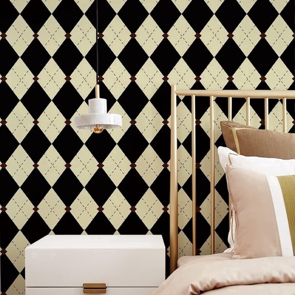 AsdQ 393-in x 17-in Peel and Stick Wallpaper Textured Wallpaper Self-Adhesive Removable Wallpaper Cabinets Counter Top Liners (Black)